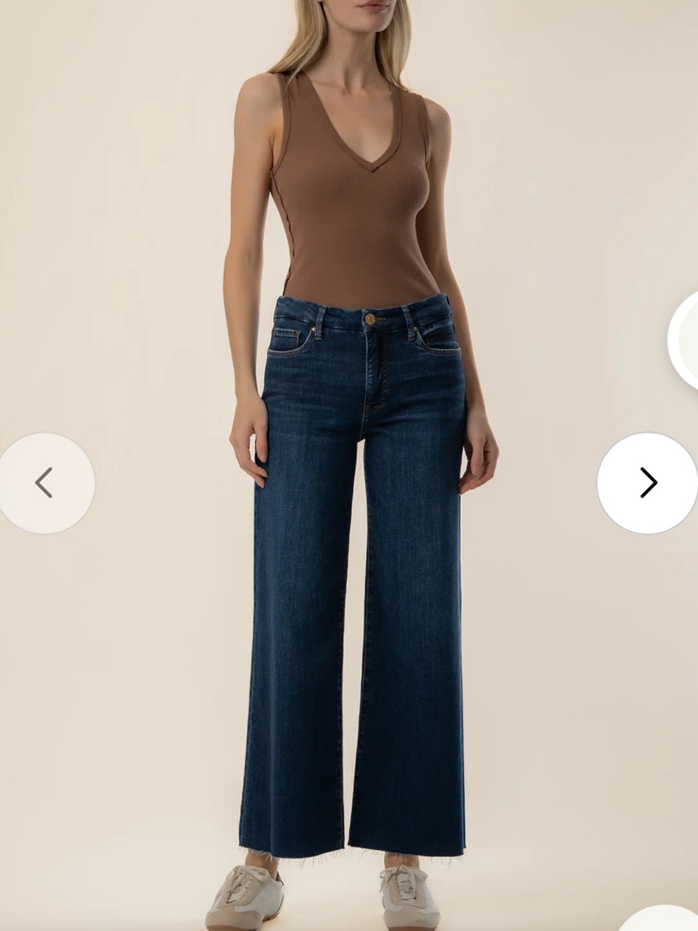 Kut from the Kloth Wide Leg Jeans Meg Fab Ab Dark Wash Stretch Size 4